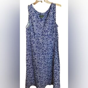 Eddie Bauer Blue Patterned Women's Dress